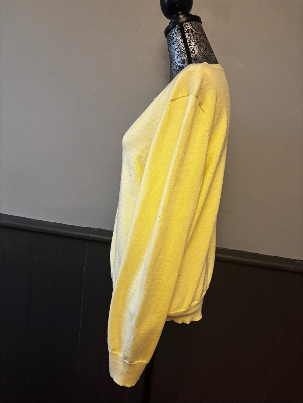 Time and Tru Light Yellow Button Cardigan - Picture 2 of 5